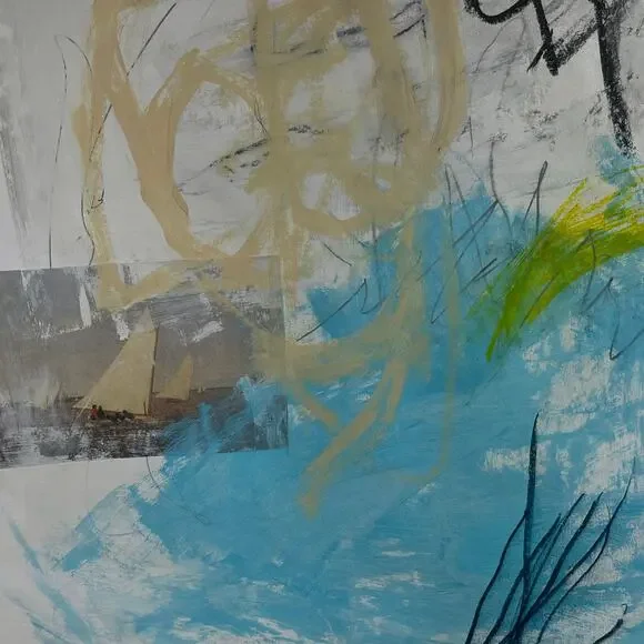 Original Mixed Media Abstract Modern Art Painting 18x24 "Sutile" Signed - Picture 5 of 5